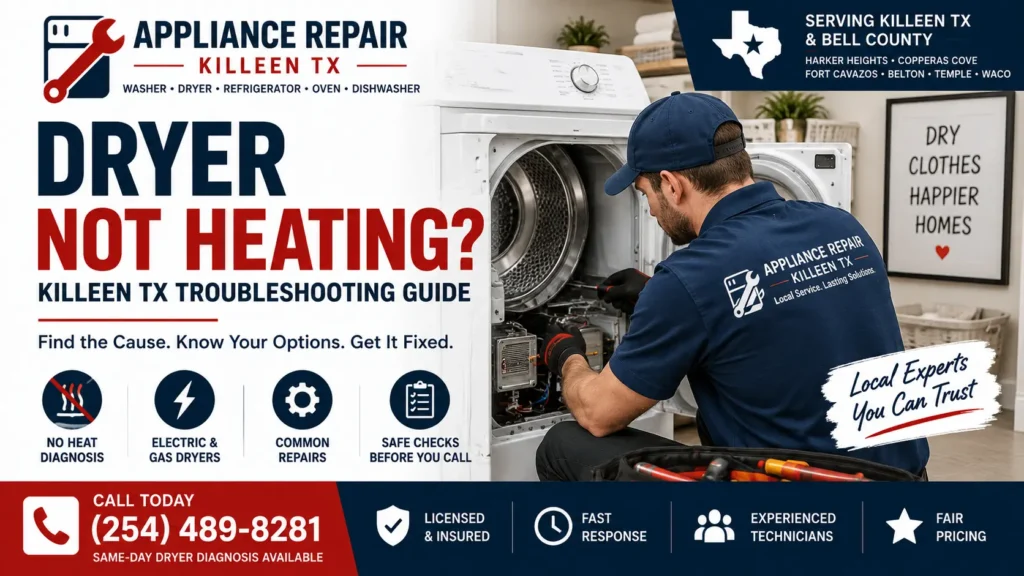 Dryer Not Heating Killeen TX